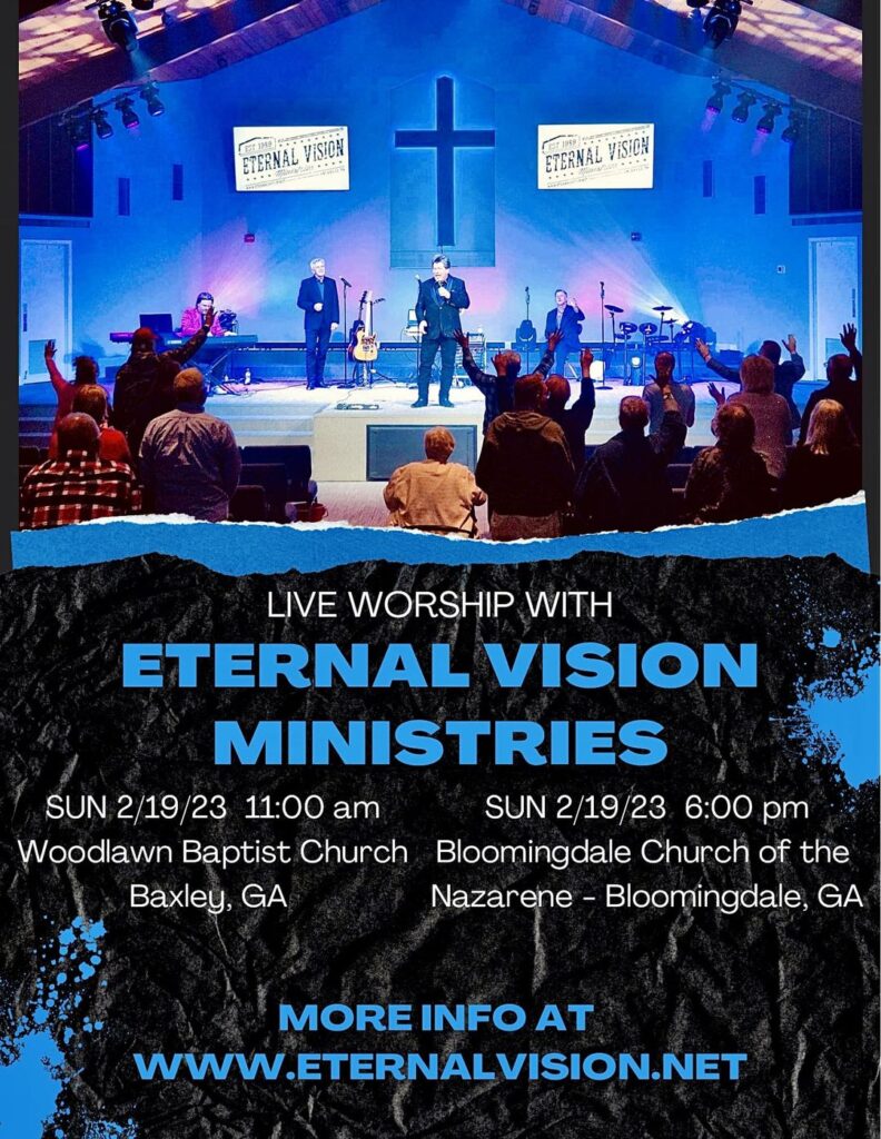 EV will be worshiping and ministering twice in this Sunday